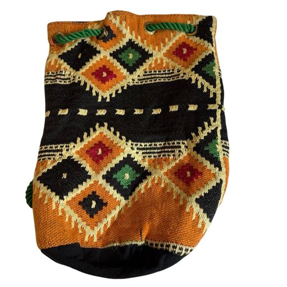 Ethnic Boho Bag/Backpack Colorful Geometric Patterned Bag Hippie Bohemian - Picture 1 of 5